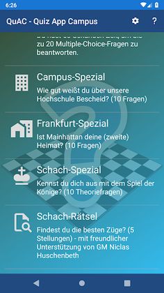 QuAC - Quiz App Campus - Screenshot 2