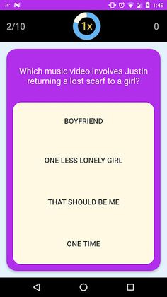 Justin Bieber Trivia - Triviab - Screenshot 1