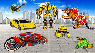 Flying Tiger Robot Car Game 3D - Screenshot 3