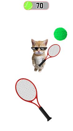 Cute Cat Meme Tennis - Screenshot 4