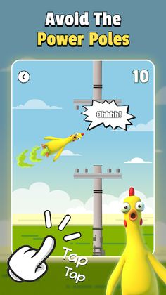 Flappy: Screaming chicken fly - Screenshot 3