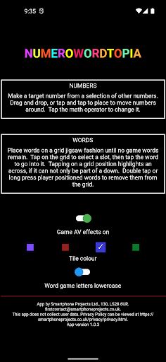 Numerowordtopia - Screenshot 1
