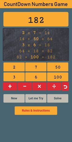Countdown Numbers Game - Screenshot 2