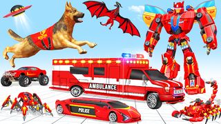 Ambulance Dog Robot Mech Wars - Screenshot 1