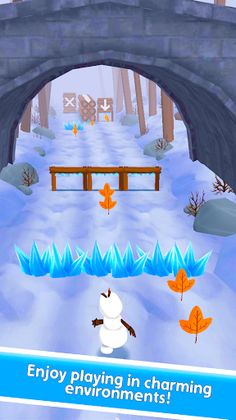 Snowman Rush: Frozen run - Screenshot 1