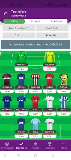 Tactical Fantasy FPL 22/23 - Screenshot 2