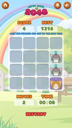 Cute Cats 2048 - Screenshot 1