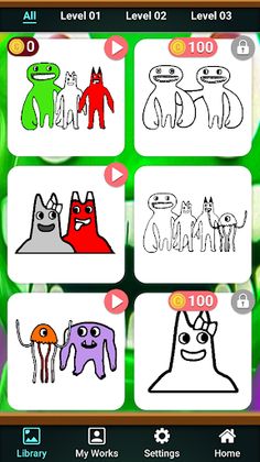 Coloring garten evil banban's - Screenshot 3