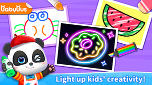 Baby Panda's Glow Doodle Game - Screenshot 1