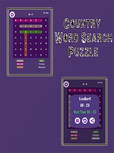 Country Word Search Puzzle - Screenshot 3