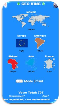 Jeu GEO: localisez les pays du - Screenshot 1