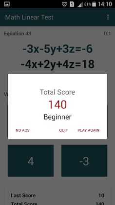 Math Linear Test - Screenshot 4