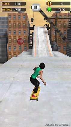 Rooftop Skater Boy Game - Screenshot 1