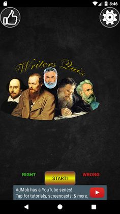 Writers Quiz - Screenshot 2