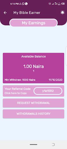 Bible Earner - Screenshot 1