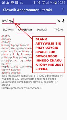 Słownik Anagramator Literaki - Screenshot 1