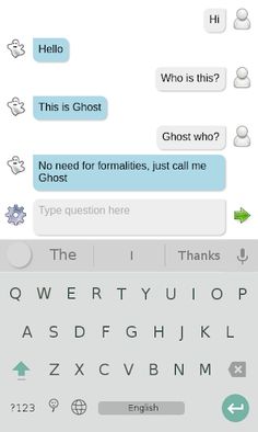 Ghost chat bot - Screenshot 1
