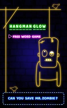 Hangman Glow Word Games Puzzle - Screenshot 1