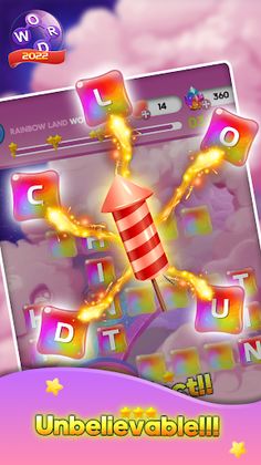 Rainbow Words Relax & Puzzle - Screenshot 1