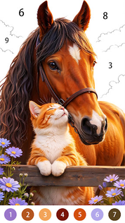 Golden Vibes Color by Number - Screenshot 2