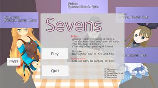 Sevens card game - Screenshot 1