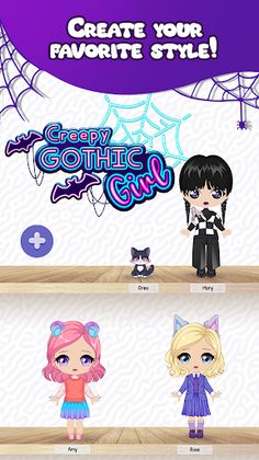 Creepy Gothic Girl Dress Up - Screenshot 1
