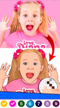 Diana and Roma Games Coloring - Screenshot 2