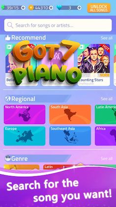 GOT7 songs Piano Tiles - Screenshot 1