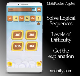 Math Puzzles - Algebra Game, M - Screenshot 2