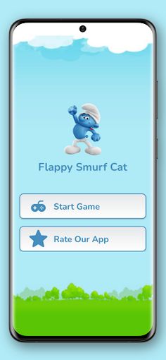Flappy Smurf Cat - Flying cat - Screenshot 1