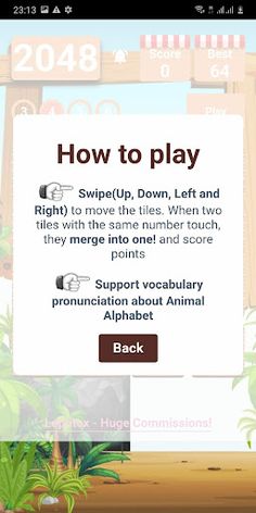 2048 Animal Alphabet - Screenshot 2