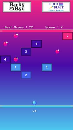 Brick Blast - Pixel Bounce - Screenshot 2