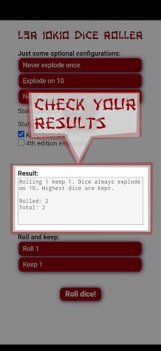 L5R 10K10 Dice Roller - Screenshot 3