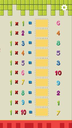 Mathematics Tables Drag & Drop - Screenshot 3