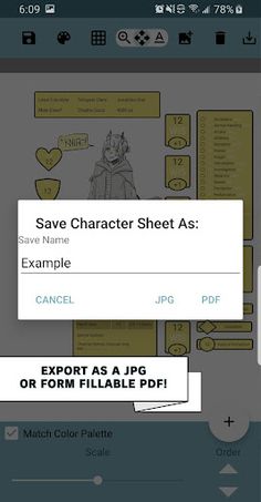 Xel's Character Sheet Maker - Screenshot 3