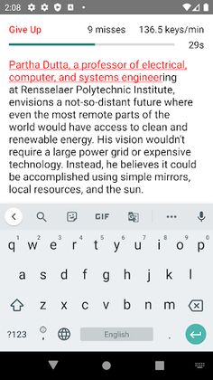News Typing - Typing with news - Screenshot 1