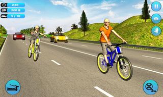 Bicycle Rider Traffic Race 17 - Screenshot 1