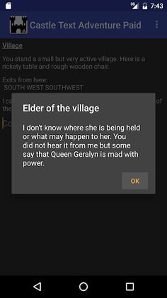 Castle Text Adventure Paid - Screenshot 2