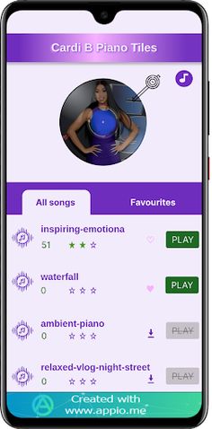 Cardi B Piano Tiles - Screenshot 3