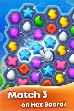 Star Chasers : Hexa Match 3 Ga - Screenshot 2