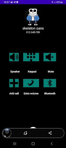 fake call skeleton sans prank - Screenshot 1