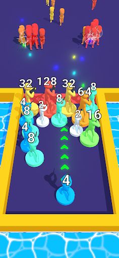 Chain Defence : 2048 3D Merge - Screenshot 2