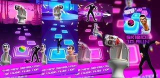 Skibidi Music Tiles Hop 3D Run - Screenshot 1
