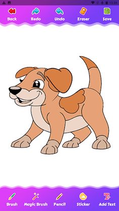 Puppy Dog Coloring Game - Screenshot 2