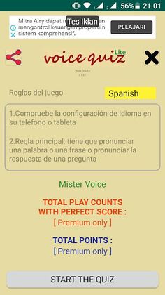 Voice Quiz Lite - Screenshot 1