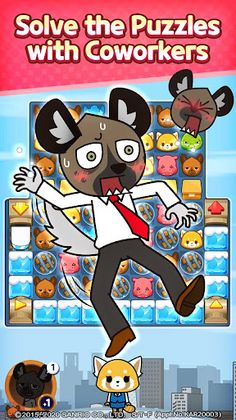 Aggretsuko :Sanrio Puzzle Game - Screenshot 2