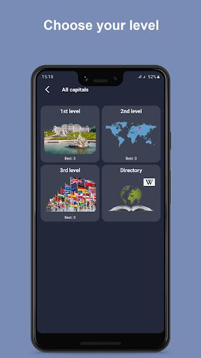 Capitals of the world - quiz - Screenshot 3