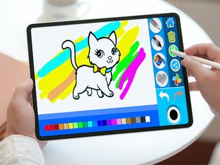 Cute Kitten Coloring Page. - Screenshot 1