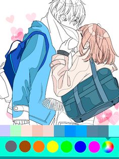 Romantic Anime Coloring Book - Screenshot 1