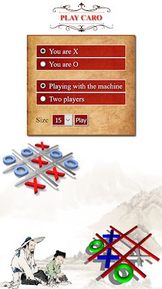 Playing chess Caro - Tic tac t - Screenshot 1